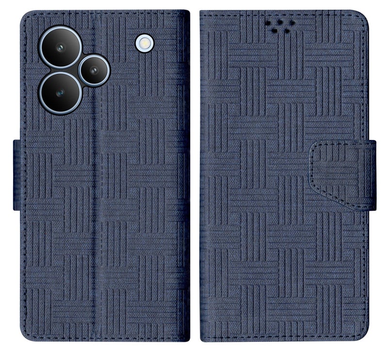 SBMS Flip Cover for Realme P4 Pro 5G (6.8-inch) Back Cover Case with Magnatic Closure | Inbuilt Stand | Card & Money Pocket (Mat Blue) - Image 1