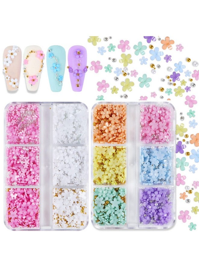 iFancer Nail Art 3D Acrylic Flowers Nail Charms Nail Design Supplies Decoration Accessories - Image 1