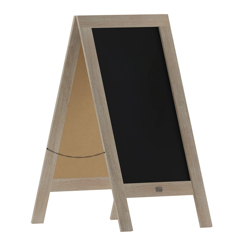HBCY Creations A Frame Chalkboard by HBCY Creations 40x20 Solid Wood AFrame Sign Light Wash DoubleSided Magnetic Board Chalkboard Menu Board for Restaurants Cafs Weddings  Heavy Duty Hinges