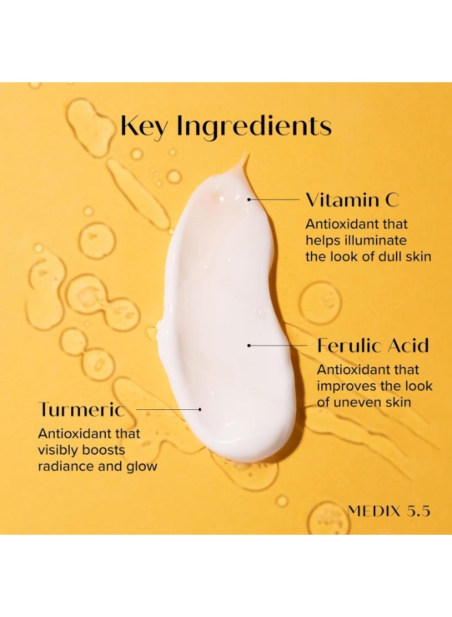 Medix 5.5 Vitamin C Face & Body Dry Skin Rescue Cream Skin Care Lotion Infused W/Turmeric, Vitamin E, Ginger. Firming & Brightening Anti Aging Moisturizer For Age Spots & Sun Damaged Skin, 15 Fl Oz - Image 3