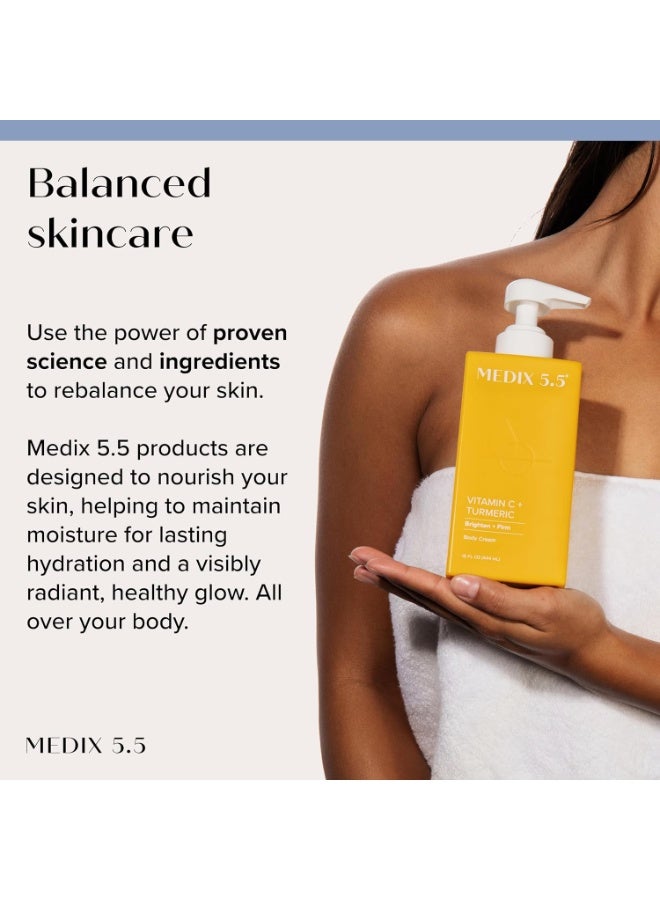 Medix 5.5 Vitamin C Face & Body Dry Skin Rescue Cream Skin Care Lotion Infused W/Turmeric, Vitamin E, Ginger. Firming & Brightening Anti Aging Moisturizer For Age Spots & Sun Damaged Skin, 15 Fl Oz - Image 5