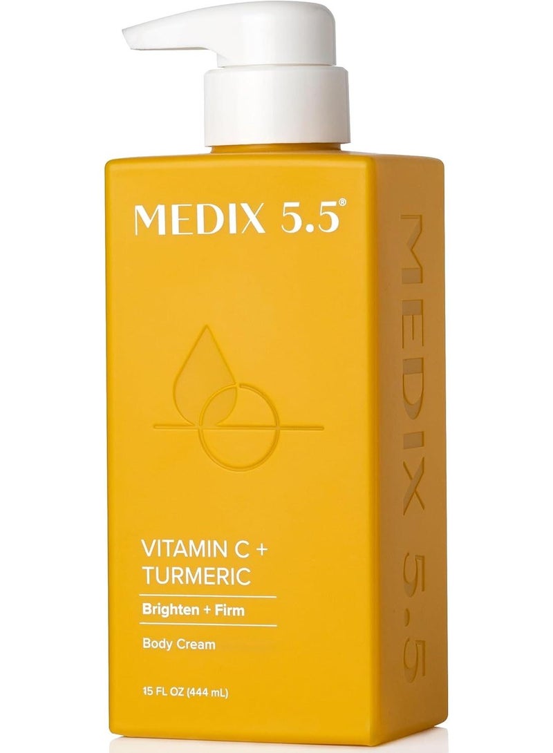 Medix 5.5 Vitamin C Face & Body Dry Skin Rescue Cream Skin Care Lotion Infused W/Turmeric, Vitamin E, Ginger. Firming & Brightening Anti Aging Moisturizer For Age Spots & Sun Damaged Skin, 15 Fl Oz - Image 1