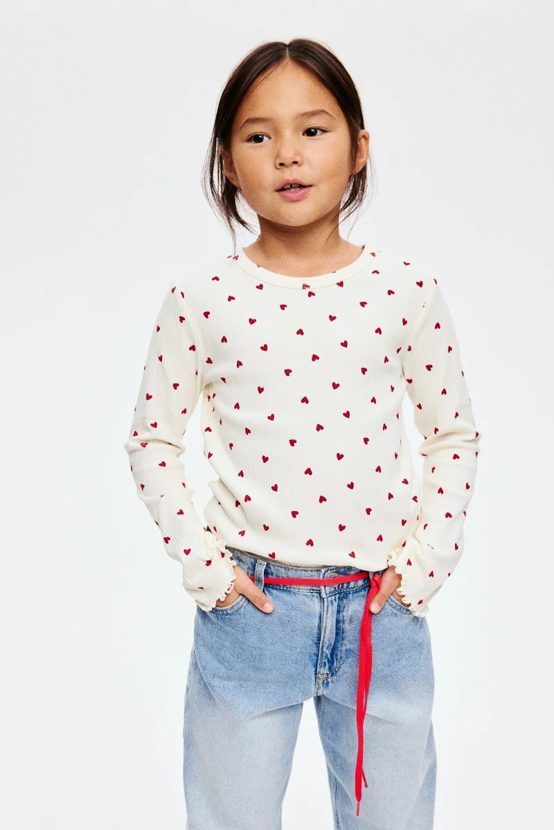 H&M Ribbed jersey top