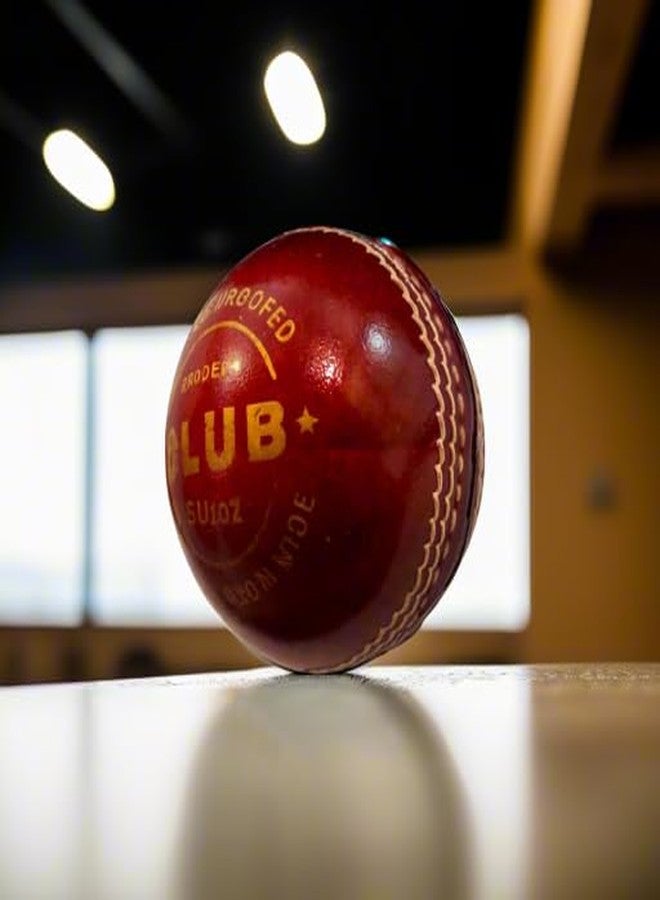 MOSVOLD Professional Grade Red Leather Cricket Ball - Handcrafted, Weather Resistant, Ideal for Club & Professional Matches | Durable & Superior Performance - Image 5