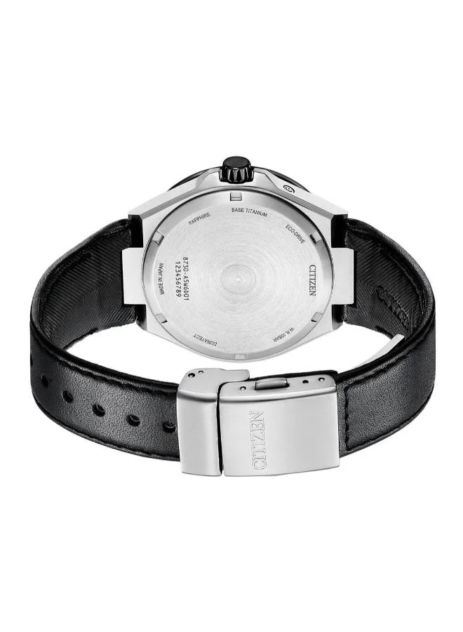 سيتيزن Men's Calf Leather ECO-DRIVE  Watch BU0066-11W - 43.6 mm
