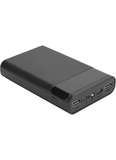 promass KA4 Portable DIY Normal Battery Box with 4 Battery, Supports All Mobile Phones for Charging, Small Size and Lightweight, ABS Material (Black)