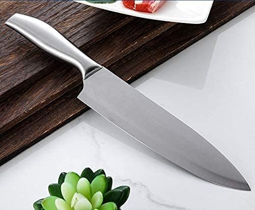Capmora Premium Stainless Steel Kitchen Knife Set Chefs Knife Butcher Knife Sharp NonStick Soft Handles Cutting Meat Heavy Duty Blade Butcher Meat Stainless Steel Knife SilverCB - Image 2
