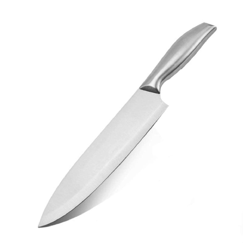 Capmora Premium Stainless Steel Kitchen Knife Set Chefs Knife Butcher Knife Sharp NonStick Soft Handles Cutting Meat Heavy Duty Blade Butcher Meat Stainless Steel Knife SilverCB - Image 1