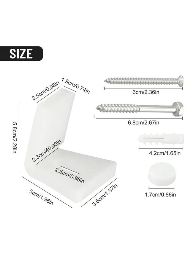 1 Set Heavy Duty Metal Toilet Bidet Floor Mounting Kit With Adjustable L Brackets - Image 3