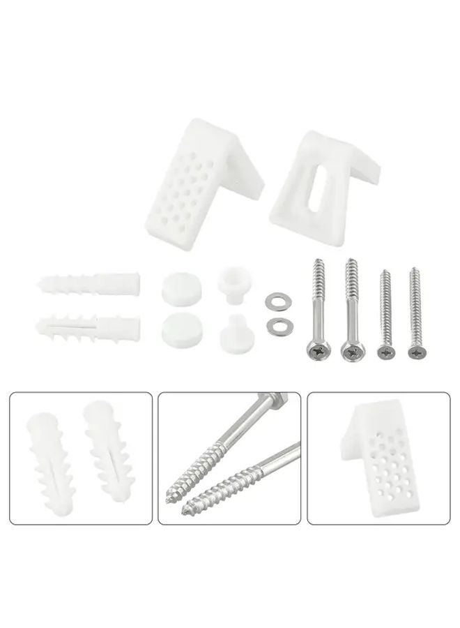1 Set Heavy Duty Metal Toilet Bidet Floor Mounting Kit With Adjustable L Brackets - Image 2