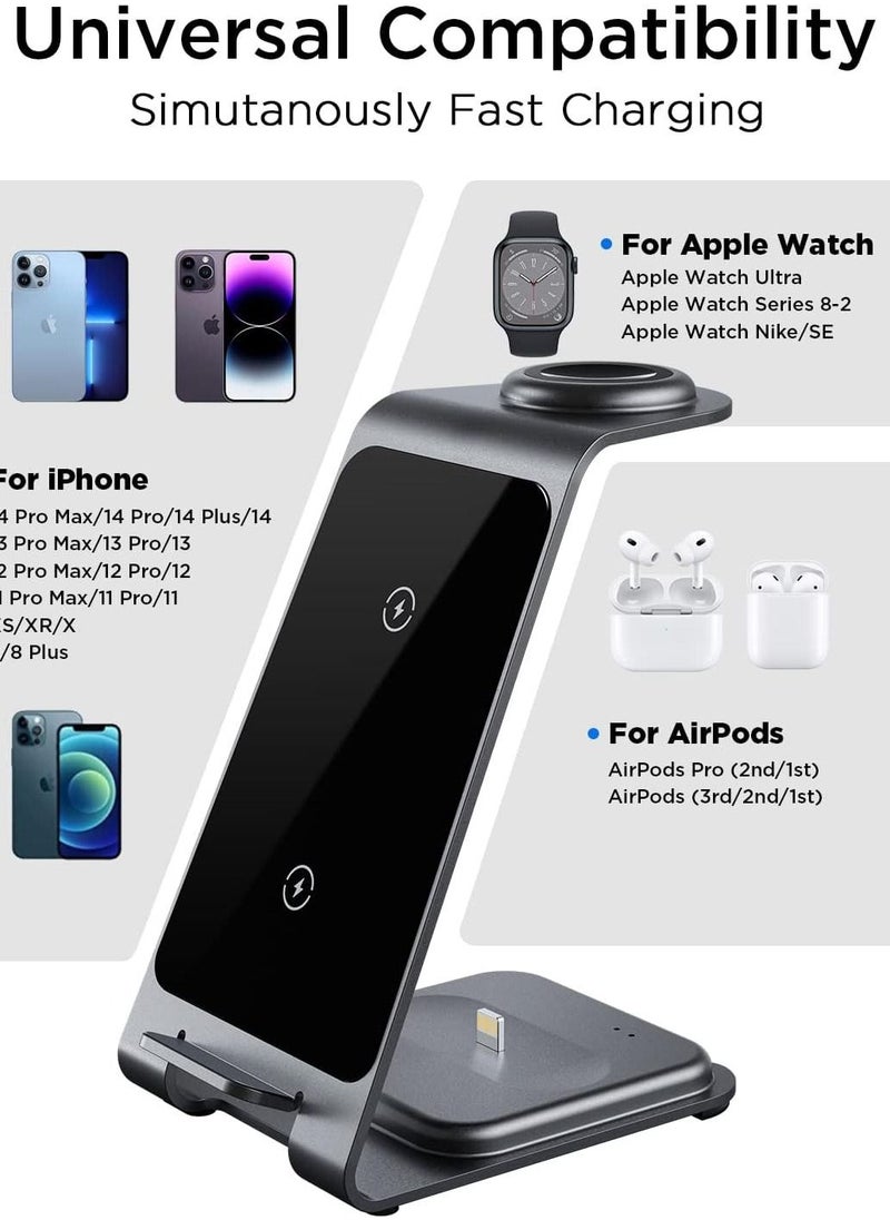 Generic - Wireless Charger 3 In 1 For Apple Devices 18W Charging Station Stand Dock - Image 1