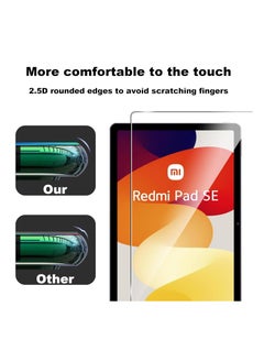 Fankalo Screen Protector for Xiaomi Redmi Pad SE 11 inch,9H Hardness Tempered Glass Screen Film Guard,2.5D Edge Ultra Clear Anti Scratch Case  - Image 3