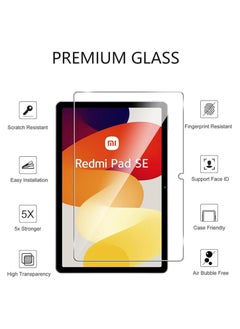 Fankalo Screen Protector for Xiaomi Redmi Pad SE 11 inch,9H Hardness Tempered Glass Screen Film Guard,2.5D Edge Ultra Clear Anti Scratch Case  - Image 2