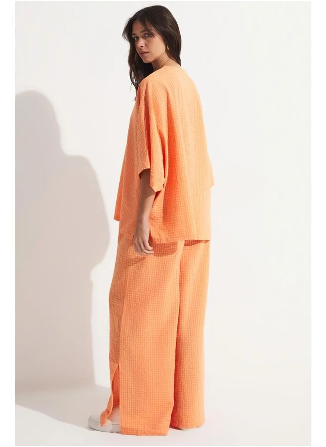 JUNE June Blouse & Trouser Set Orange