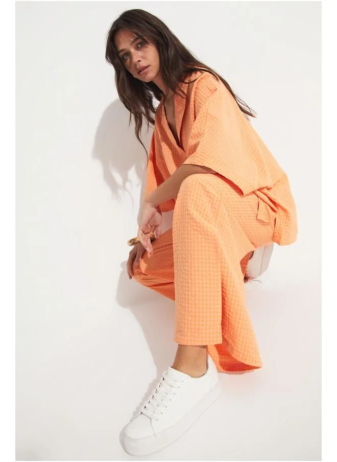 JUNE June Blouse & Trouser Set Orange
