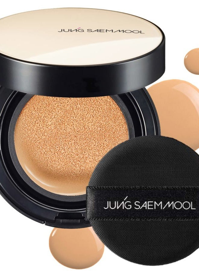 JUNG SAEM MOOL [JUNGSAEMMOOL OFFICIAL] Essential Skin Nuder Cushion (Medium) | Refill not Included | Foundation Makeup | Natural Finish | Buildable Coverage | Korean Makeup Artist Brand | Cream Foundation  - Image 1