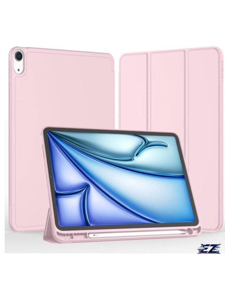 ELTRAZONE iPad Air 11 Inch Case M2 2024 – iPad Air 5th/4th Generation Case 2022/2020 10.9 Inch with Pencil Holder, Trifold Stand Smart Case – Baby Pink, Stylish, Lightweight, Premium Protection - Image 3