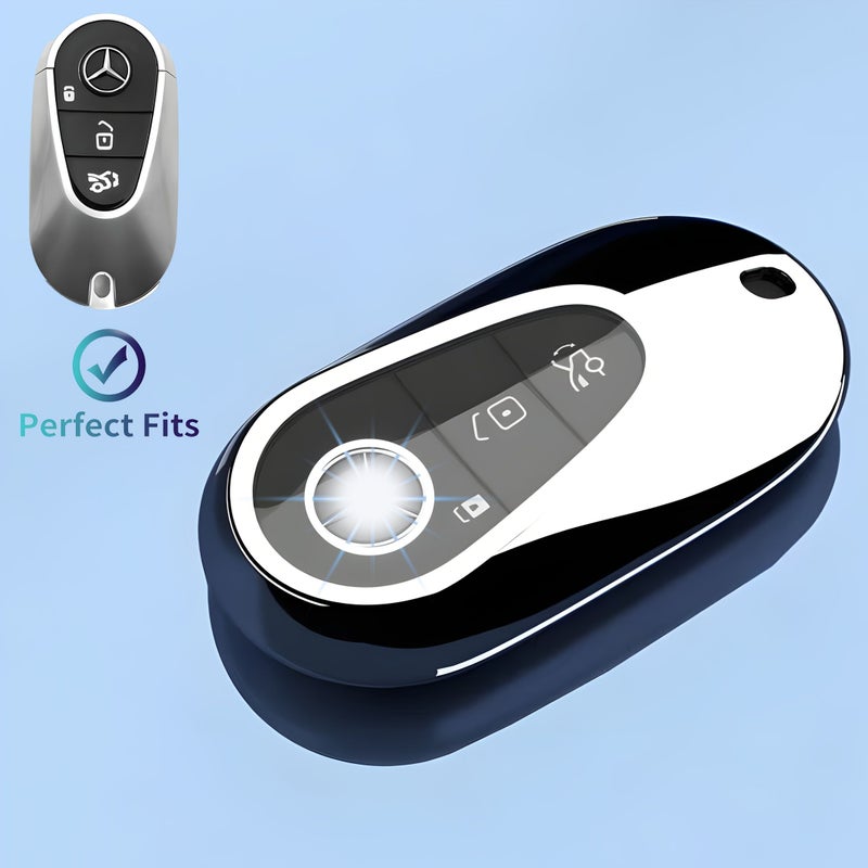 Blue Key Fob Cover For Mercedes S Class G Class E Class C300 2020 2025 - Image 4