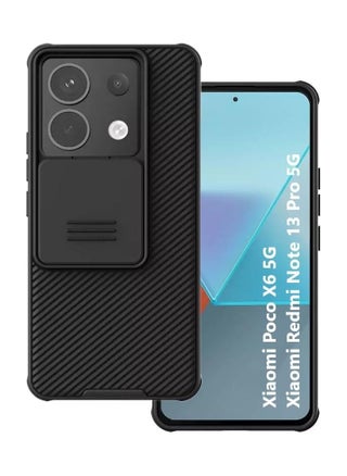 Luxury Slide Cover Camera Protection Case for Xiaomi Poco X6 / Redmi Note 13 Pro 5G Soft TPU Edge PC Hard Back Cover CamShield Pro Phone Case for Poco X6 5G / Redmi Note 13 Pro 5G Black - pzsku/Z619BE0588FA4D9ACB5E2Z/45/_/1723550703/ecb028bb-3f3e-48a4-bfb2-934221a28d75