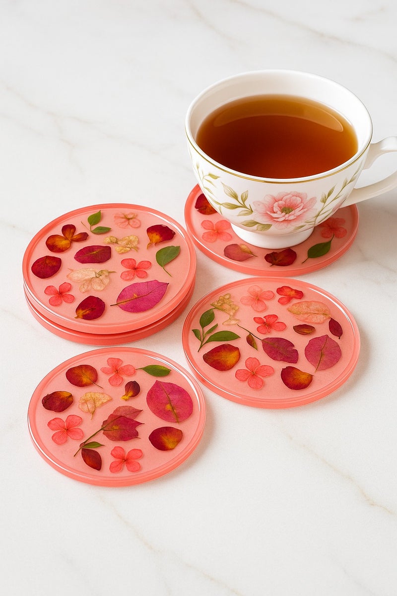 Ready For Chai طقم كوسترات شاي مكون من 4 كوسترات شاي - Image 4