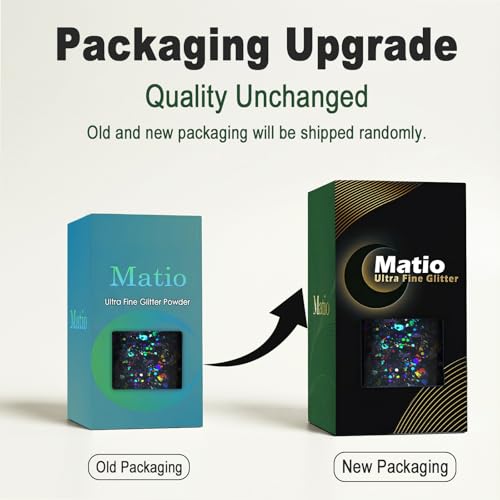 Matio Holographic Chunky Glitter, 7.8oz/220g Classic Gold Craft Glitter for Resin Chunky Nail Flake Sequin Mixed Fine Glitter Powder Bulk Holographic Glitters for Nails Tumbler Festival Decor - Image 3