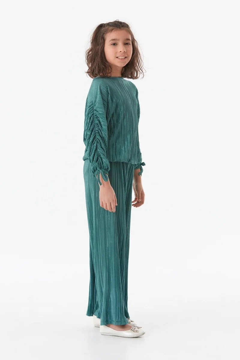 FullaModa Ribbed Crew Neck Girl's Suit