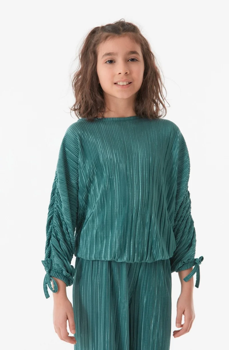 FullaModa Ribbed Crew Neck Girl's Suit