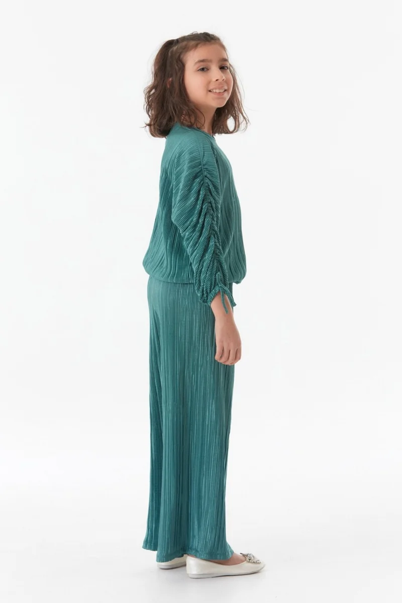 FullaModa Ribbed Crew Neck Girl's Suit