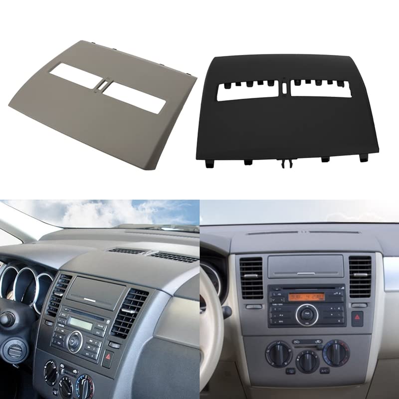 Cakievro Car Finisher-Instrument Panel Cover for Nissan Tiida 2005-2011 Front Dashboard Middle Air Conditioner Outlet Vents Cover Shell (Beige) - Image 2