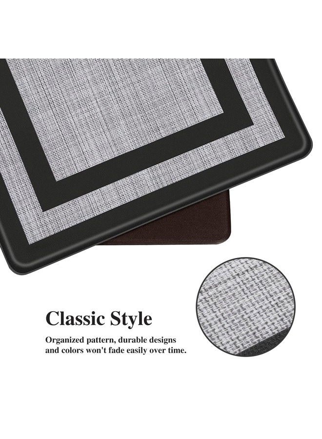 Mattitude Kitchen Mats Set of 2，Cushioned Anti-Fatigue Non-Skid Rug Sets Ergonomic Comfort Standing Mat for Kitchen, Floor, Office, Sink, Laundry, Black and Gray - Image 3