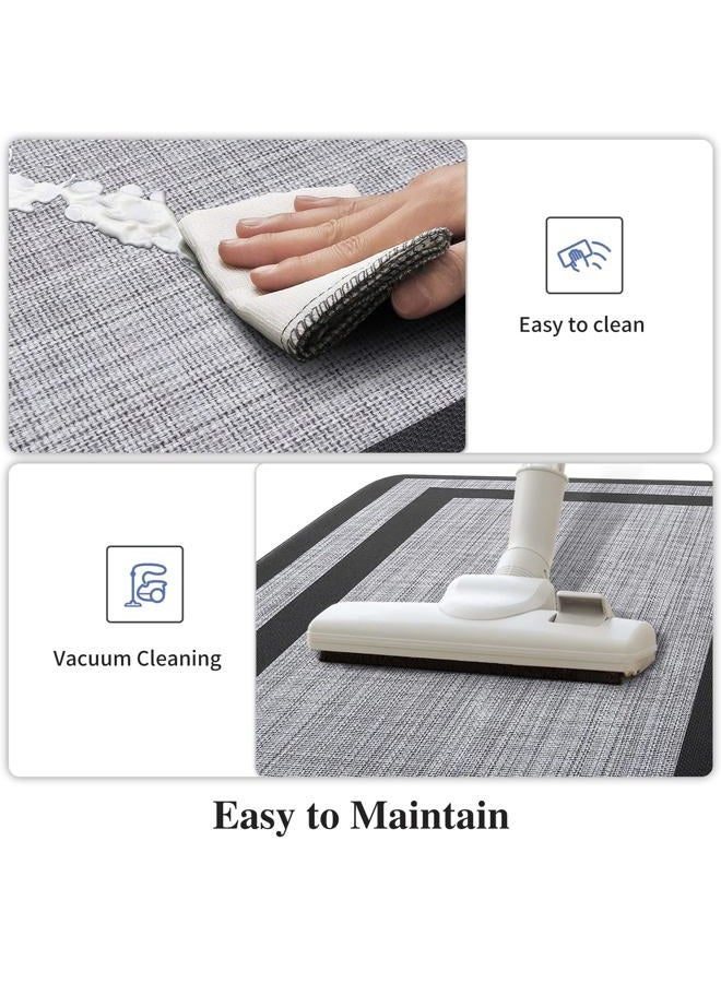 Mattitude Kitchen Mats Set of 2，Cushioned Anti-Fatigue Non-Skid Rug Sets Ergonomic Comfort Standing Mat for Kitchen, Floor, Office, Sink, Laundry, Black and Gray - Image 5
