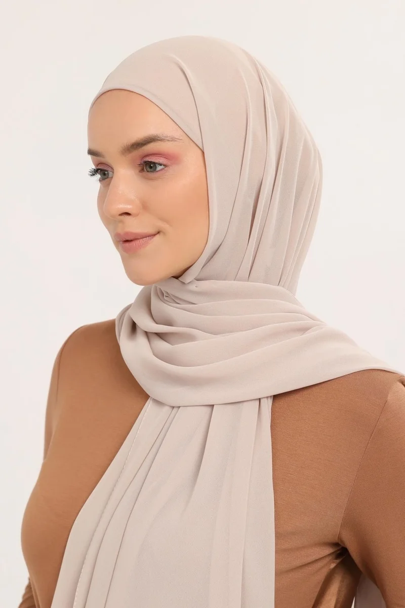Altobeh Ready Practical Luxury Pipe Bonnet Chiffon Shawl