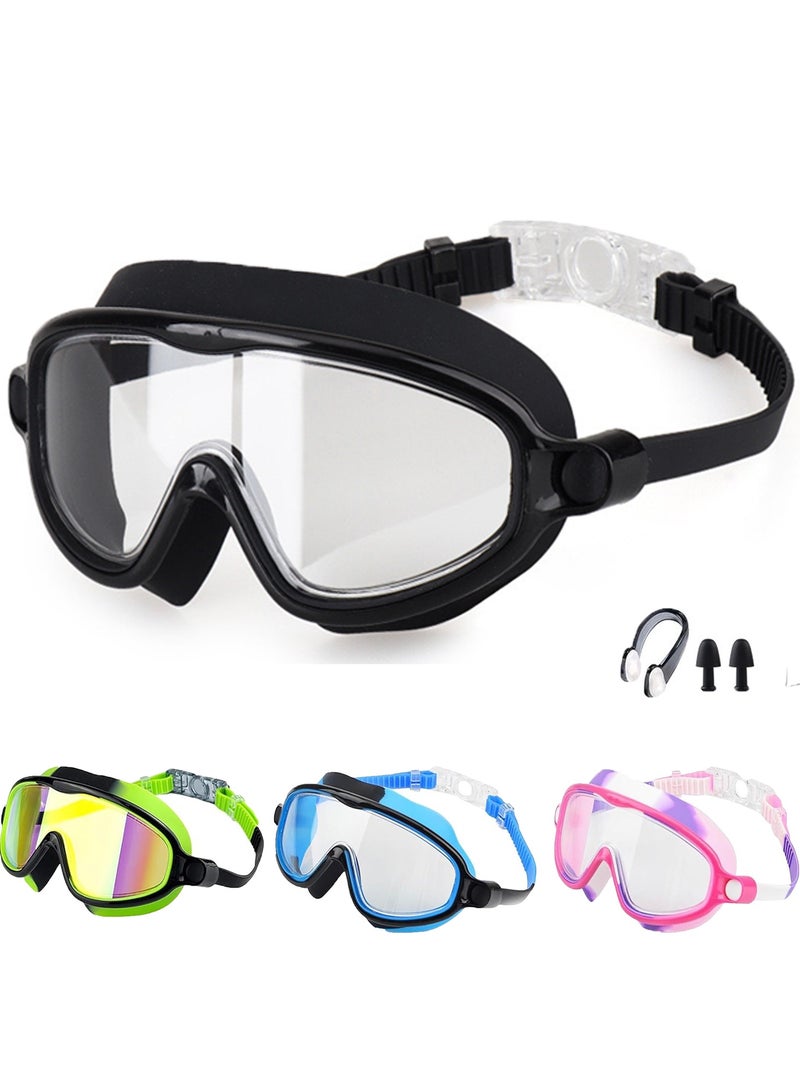 Swimming Goggles Anti-fog UV Protection Wide Field of View Swimming Goggles Suitable for Children 3-14 Years Old - Image 1