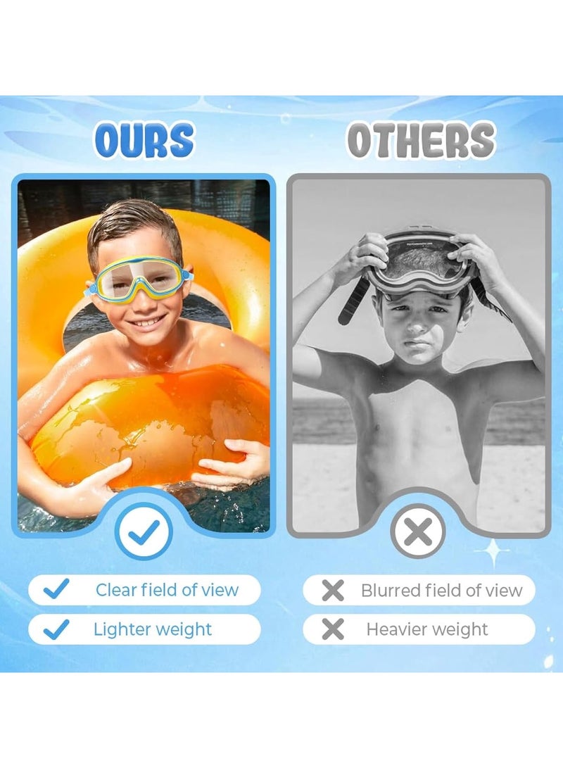 Swimming Goggles Anti-fog UV Protection Wide Field of View Swimming Goggles Suitable for Children 3-14 Years Old - Image 4