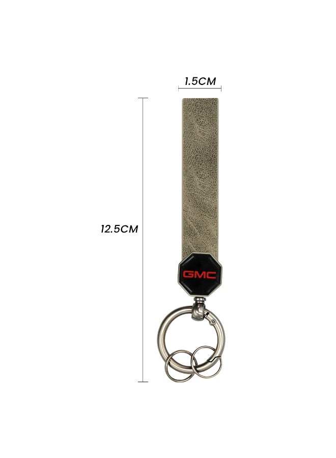 GMC GMC Leather Keychain with Metal Ring - Durable Key Holder for Car, House, Office, and Personal Keys - Stylish Key Organizer for Men, Women, and Gifts - Versatile, Practical, and High-Quality Keychain for Everyday Use - Image 3