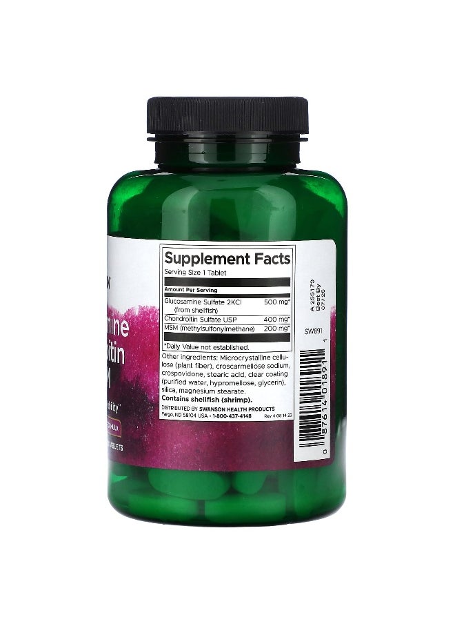 SWANSON - Swanson, Glucosamine Chondroitin & MSM, 120 Tablets - Image 1