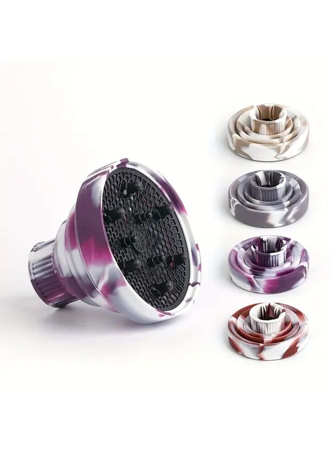 Black Silicone Folding Hair Dryer Hood Curling Cover Universal Drying Shaping Tool - Image 3