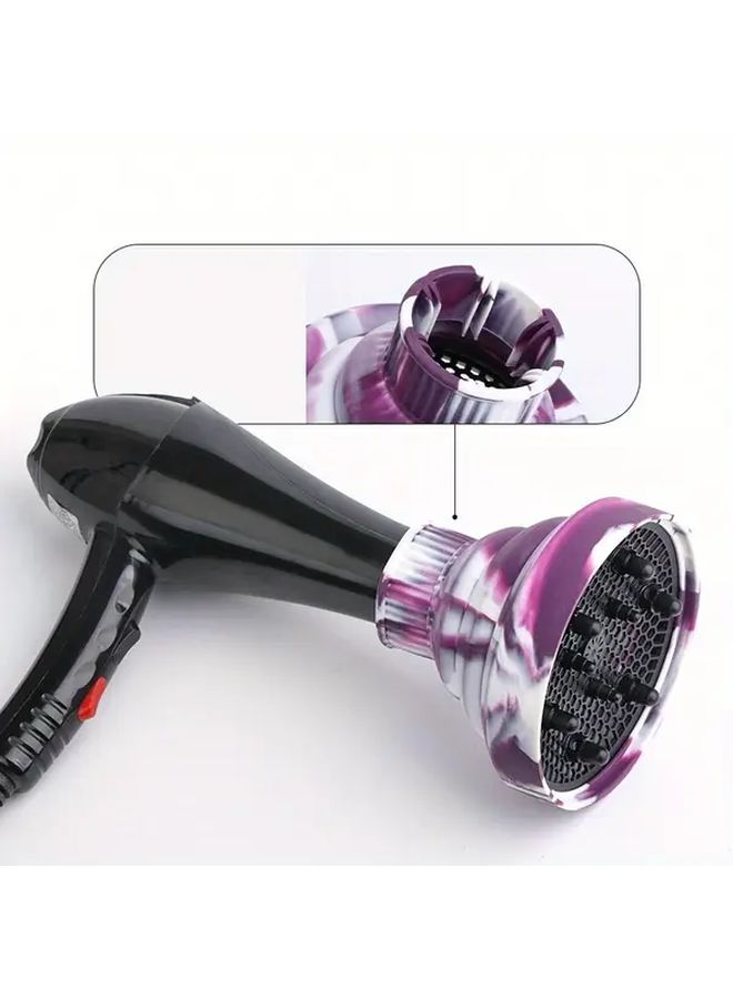 Black Silicone Folding Hair Dryer Hood Curling Cover Universal Drying Shaping Tool - Image 5