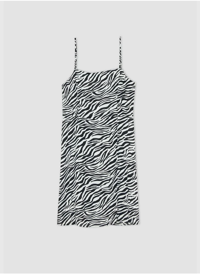 DeFacto Strappy Leopard Print Mini Dress