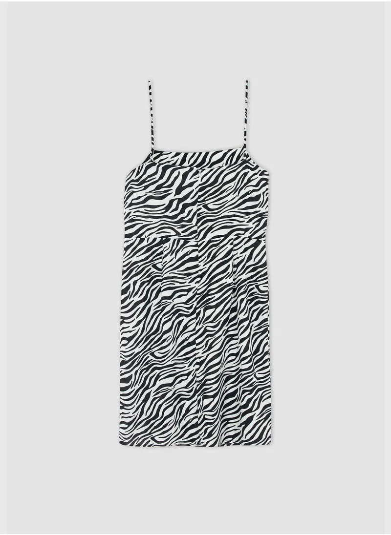 ديفاكتو Strappy Leopard Print Mini Dress
