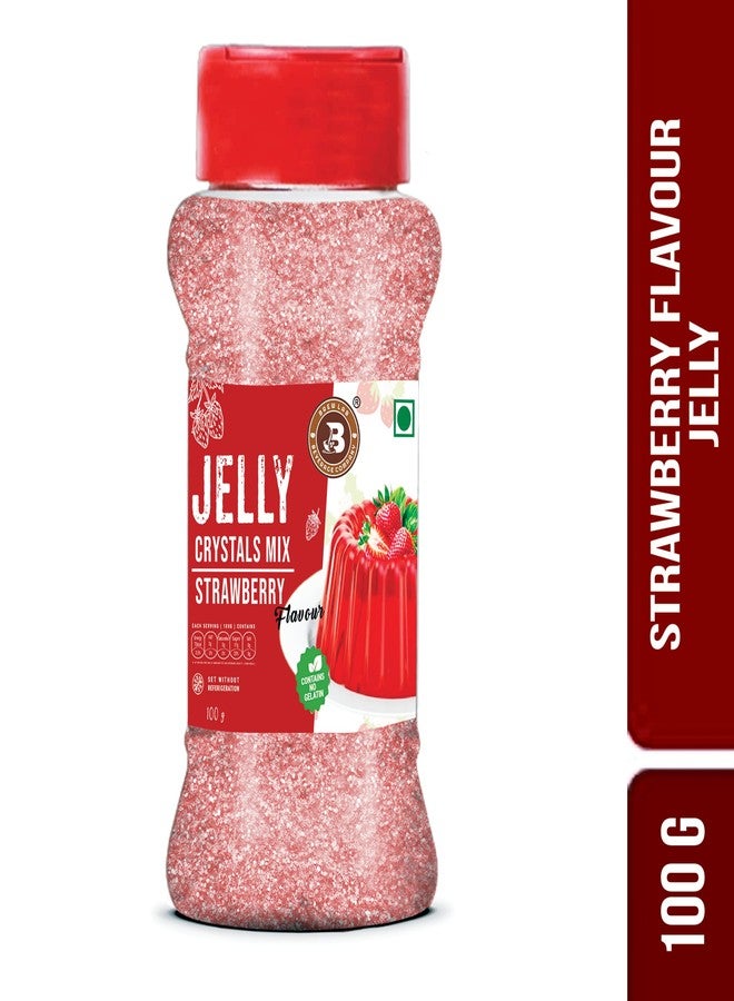Brew Lab Jelly Crystals Mix Powder For Making Jelly - Strawberry Flavor | Easy To Make | Ready To Eat | No Gelatin - 100 Gm - Image 2