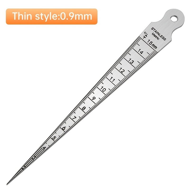 Taper Gauge Feeler 0.9 Scale 1-15mm Gap Hole Measuring Tool Thickness Probe - Image 5