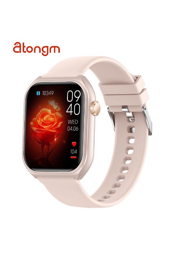 أتون جم ساعة atongm Lite الذكية بشاشة HD مقاس 1.83 بوصة، مقاومة للماء IP68، مكالمات عبر البلوتوث، تتبع معدل ضربات القلب والنوم - Image 2