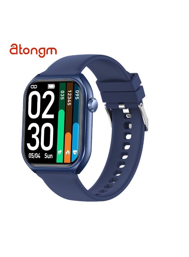 أتون جم ساعة atongm Lite الذكية بشاشة HD مقاس 1.83 بوصة، مقاومة للماء IP68، مكالمات عبر البلوتوث، تتبع معدل ضربات القلب والنوم - Image 3