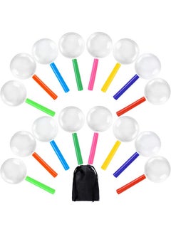 Elcoho Elcoho 16 Pack Magnifying Glasses Plastic Colorful Magnifying Glasses for Party Favors Educational Toys with Storage Bag, 8 Colors  - Image 1