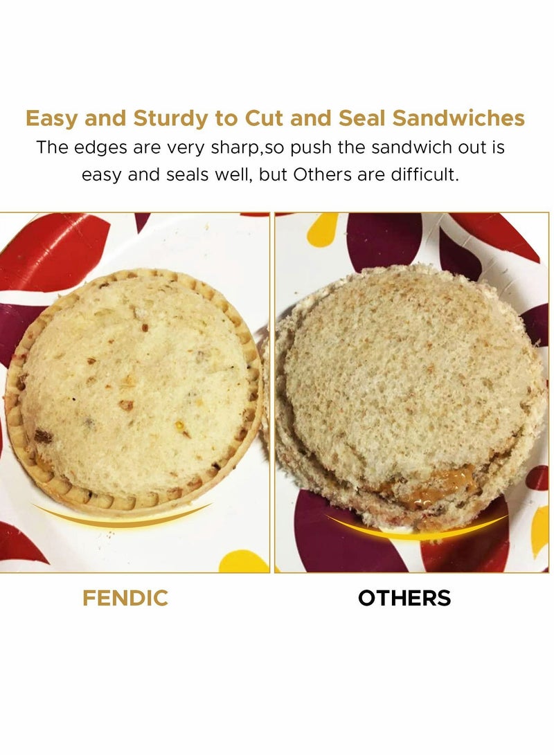 Barakah قاطع ومغلق السندويشات، قاطع سندويش دائري من الفولاذ المقاوم للصدأ بحجم 3.54 إنش - Image 4