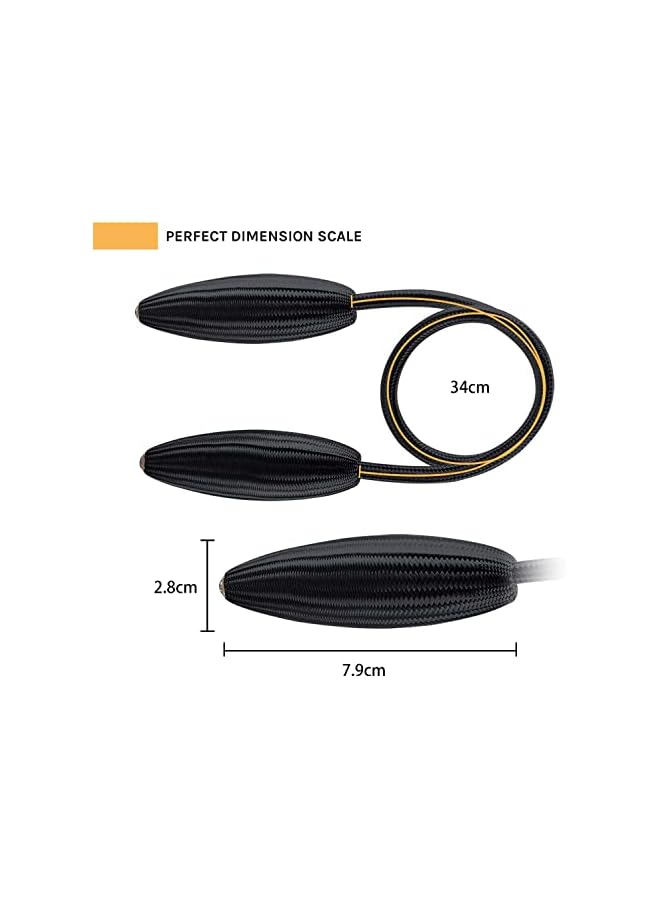 The Bros Curtain Tiebacks, 2 Pack Curtain Tieback Clips, Creative Decorative Window Drape Twist Tie Backs, European Style Modelling Curtain Holders Draperies Holdback for Home and Office (Black)  - Image 3