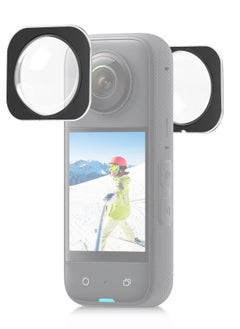 Sticky Lens Guard for insta360 x3 Lens Protector Optical Glass Protective Cover for Insta360 X3 Accessories Compatible with All X3 Metal Frames - Waterproof, Anti-Scratch, 9H Hardness