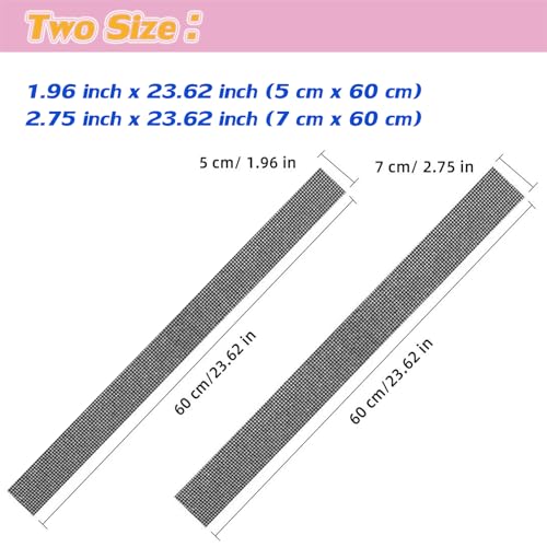 EOHMAK Car Door Sill Protector with Bling Rhinestones 2PCS Edge Guard Scuff Cover Anti-Scratch Strip Sticker for Car 2.75"x23.62" (Colorful) - Image 5