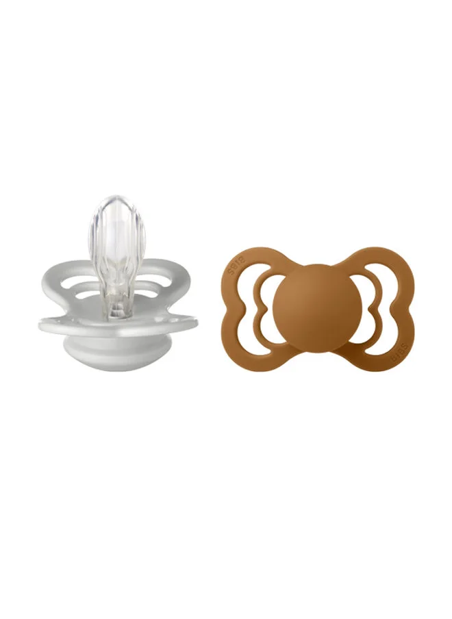 بيبس Pack of 2 Supreme Silicone S2 Haze and Caramel